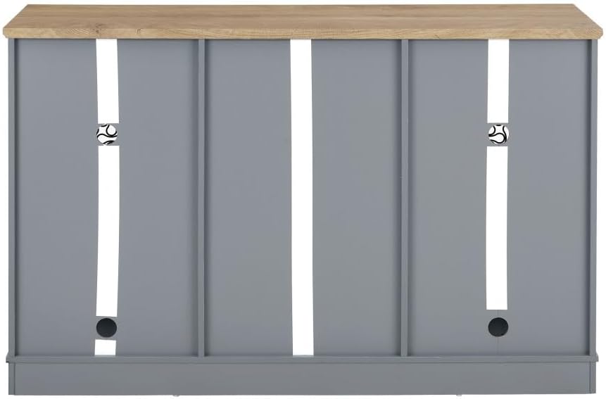 Modern Wine Bar Cabinet with Tempered Glass Doors, 56" W Buffet Cabinet with Wine Rack & Drawers, Farmhouse Coffee Bar with Intricate Patterns for Kitchen, Living Room, Dining Room