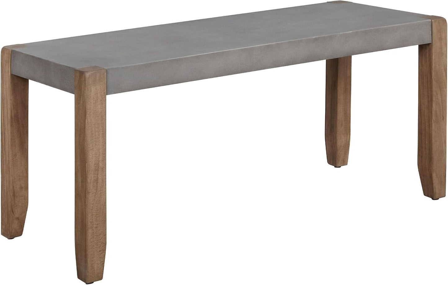 Alaterre Furniture Newport 40" Wood Bench with Rush Seat
